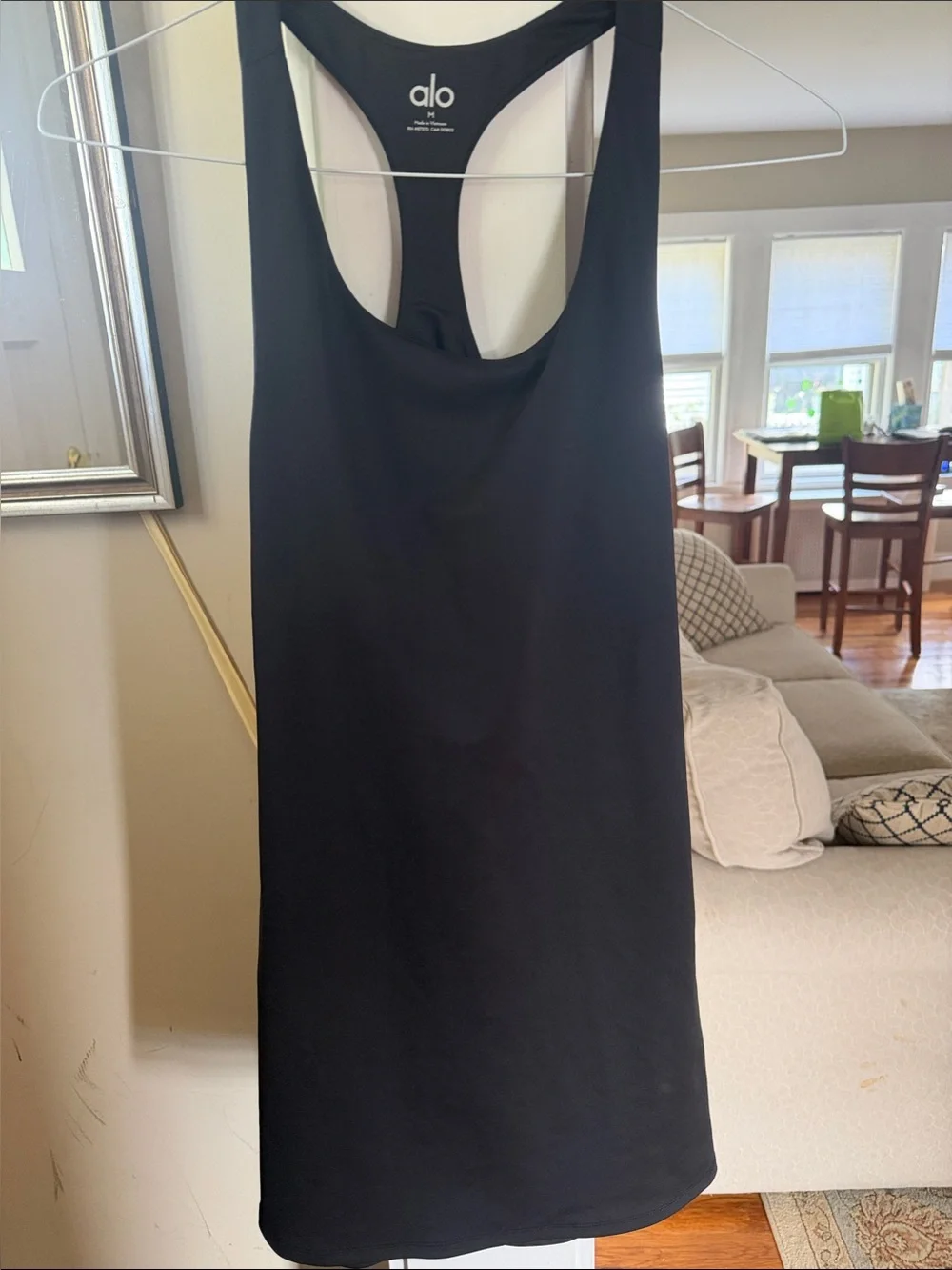 ALO Yoga Black Racerback Mini Dress